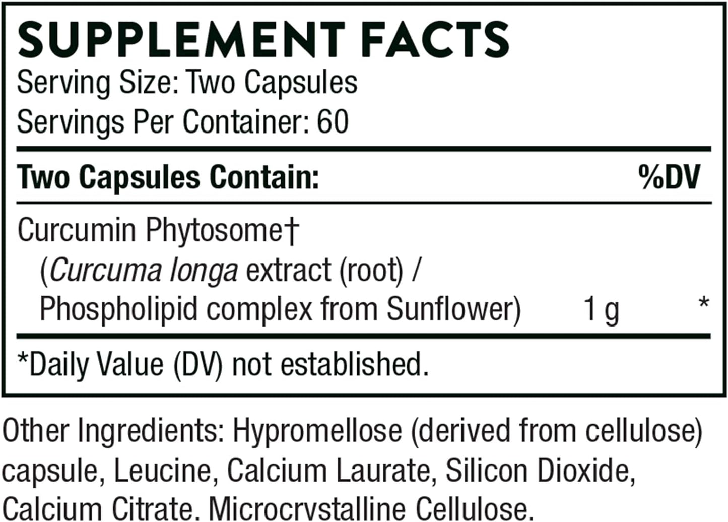 THORNE Curcumin Phytosome 1000 mg (Meriva), 120 Capsules - Clearance Sale